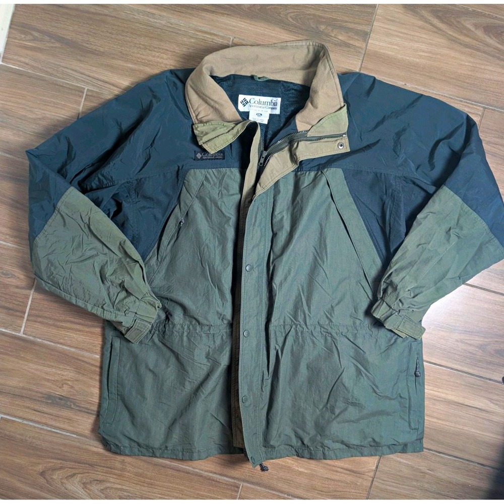 Vintage Columbia Sportswear Blue Ridge XXL Colorblock Windbreaker Jacket 90's